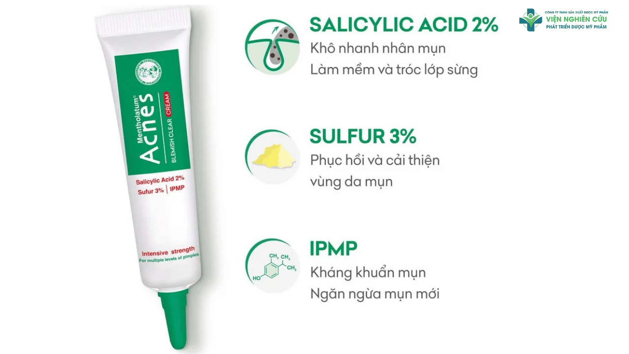 2. Thành phần nổi bật của kem chấm mụn Acnes và công dụng