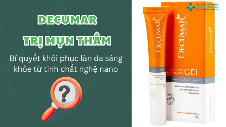 Decumar trị mụn thâm – Bí quyết khôi phục làn da sáng khỏe từ tinh chất nghệ nano
