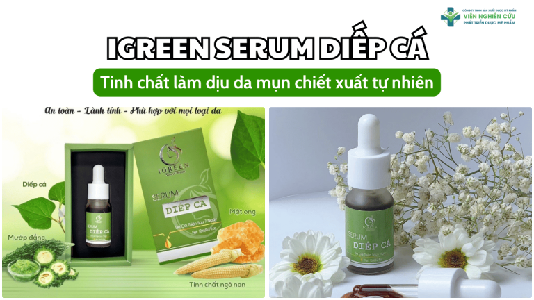 Igreen serum diếp cá – Tinh chất làm dịu da mụn chiết xuất tự nhiên