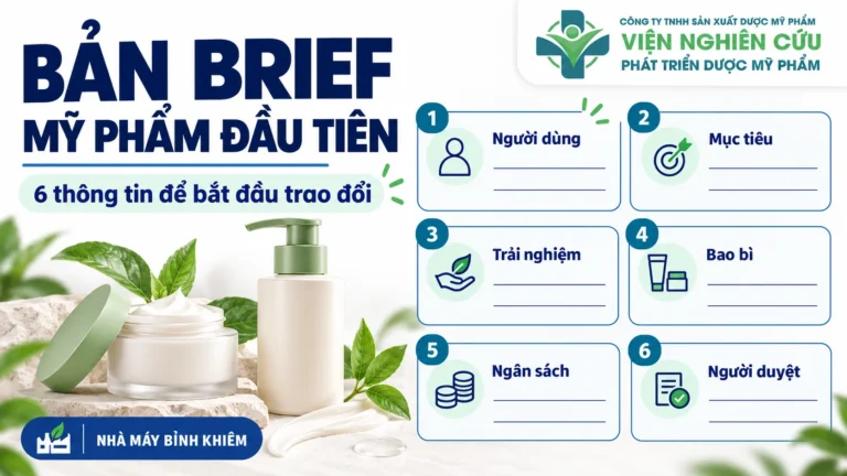 Minh họa: bản yêu cầu gia công mỹ phẩm — Nhà máy Bỉnh Khiêm