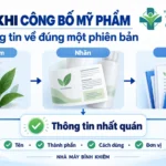 Minh họa: chuẩn bị thông tin công bố mỹ phẩm — Nhà máy Bỉnh Khiêm
