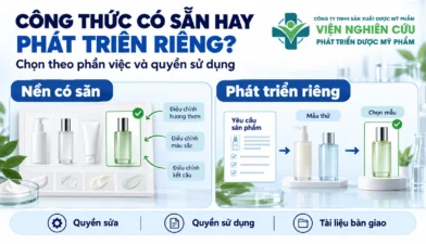 Minh họa: công thức mỹ phẩm có sẵn hay phát triển riêng — Nhà máy Bỉnh Khiêm