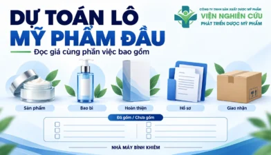 Minh họa: chi phí lô mỹ phẩm đầu tiên — Nhà máy Bỉnh Khiêm